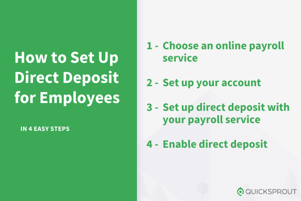 How to set up direct deposit for employees in 4 easy steps.