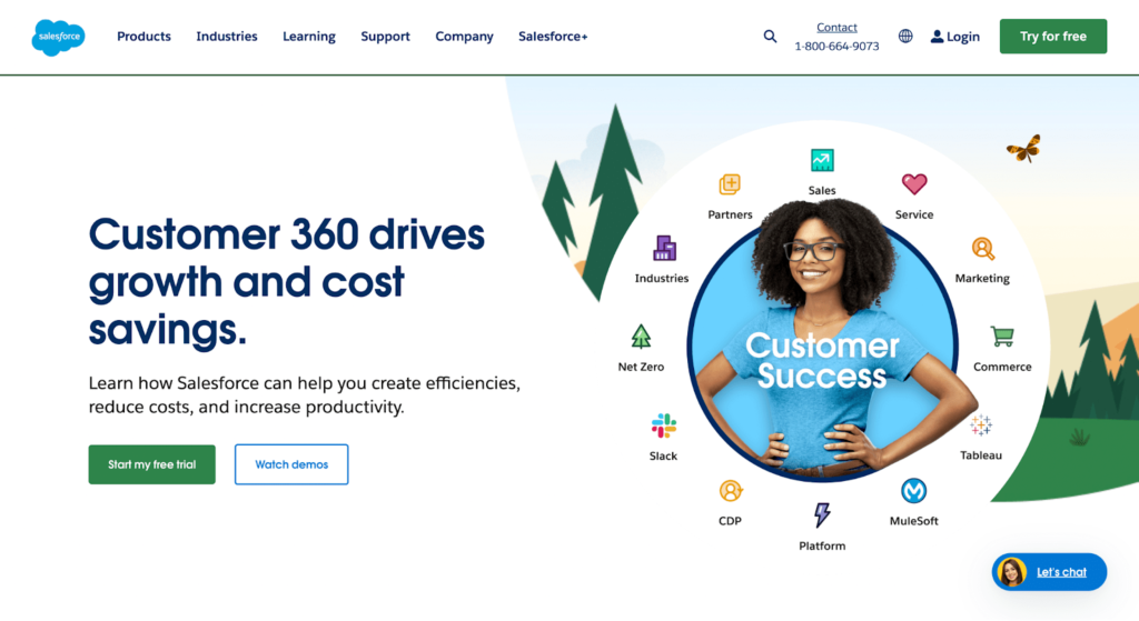 Salesforce home page